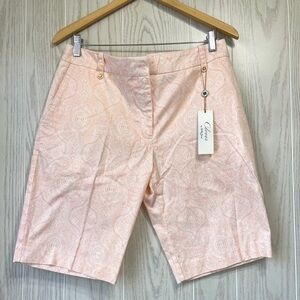 CLOVER BOBBY JONES PEACH MEDALLION GOLF SHORTS Size 10 NWT
